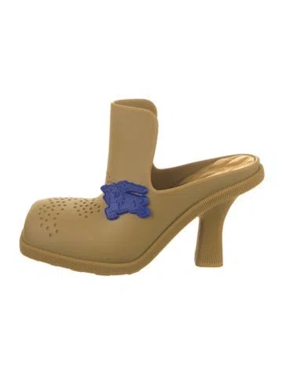 Pre-owned Burberry Rubber Mules In Neutral