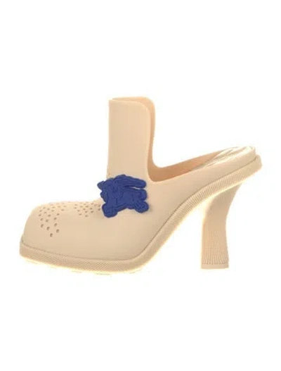 Pre-owned Burberry Rubber Mules In Neutral