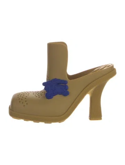 Pre-owned Burberry Rubber Mules In Neutral