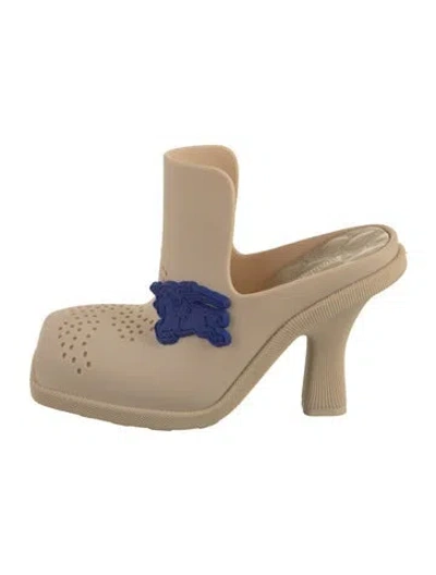 Pre-owned Burberry Rubber Mules In Neutral