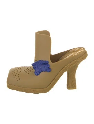 Pre-owned Burberry Rubber Mules In Neutral