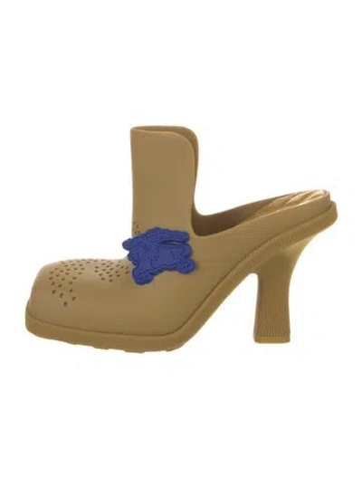 Pre-owned Burberry Rubber Mules In Neutral