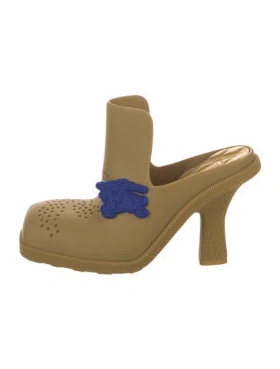 Pre-owned Burberry Rubber Mules In Neutral