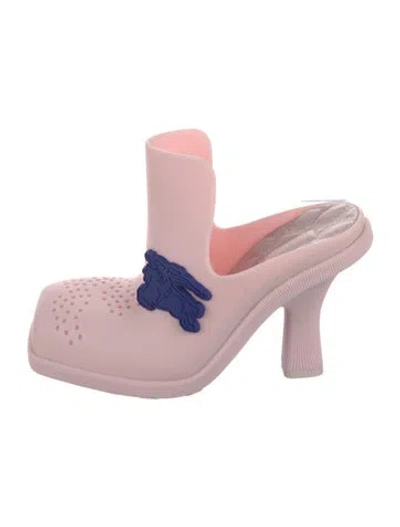 Pre-owned Burberry Rubber Mules In Pink