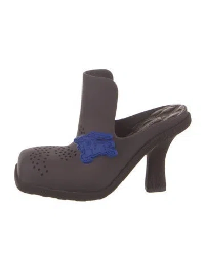 Pre-owned Burberry Rubber Mules In Purple