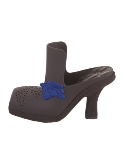 Pre-owned Burberry Rubber Mules In Purple