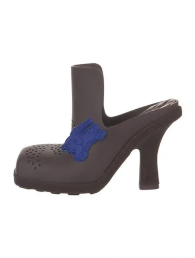 Pre-owned Burberry Rubber Mules In Purple