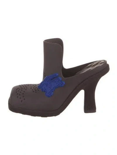 Pre-owned Burberry Rubber Mules In Purple