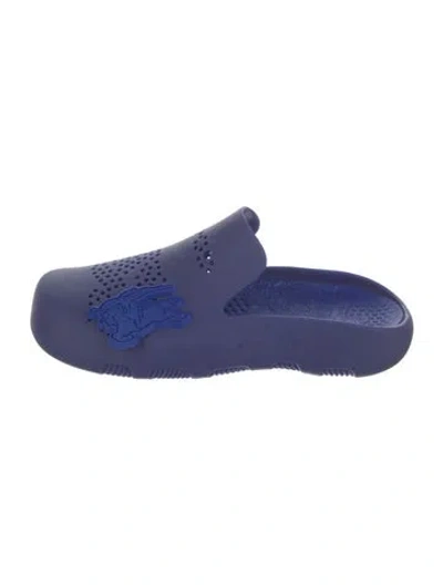 Pre-owned Burberry Rubber Mules W/ Tags In Blue