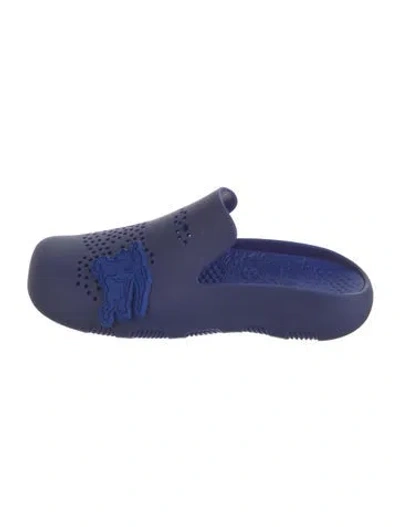Pre-owned Burberry Rubber Mules W/ Tags In Blue