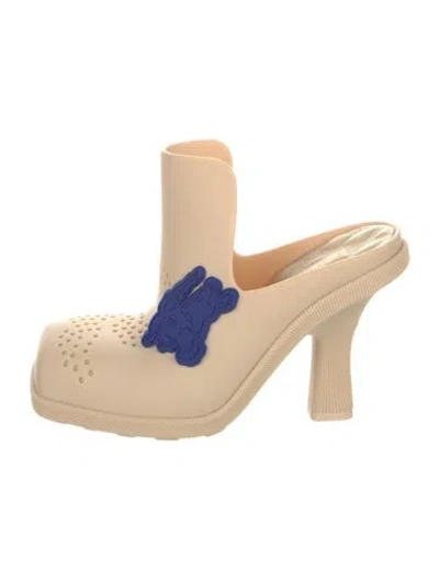 Pre-owned Burberry Rubber Mules W/ Tags In Neutral