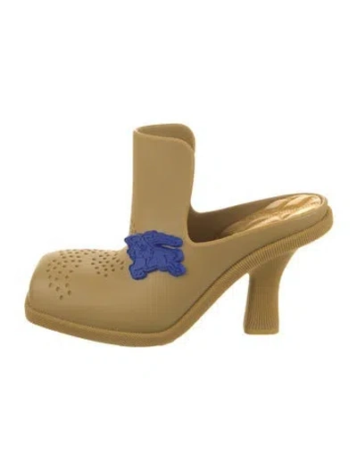 Pre-owned Burberry Rubber Mules W/ Tags In Neutral