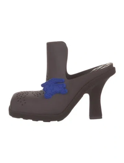 Pre-owned Burberry Rubber Mules W/ Tags In Purple