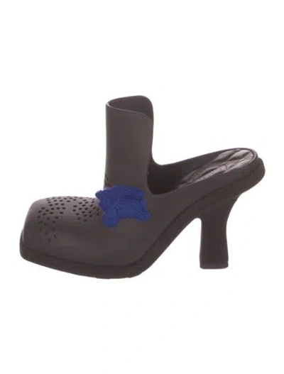 Pre-owned Burberry Rubber Mules W/ Tags In Purple