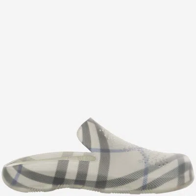 Burberry Rubber Stingray Slides In Lichen