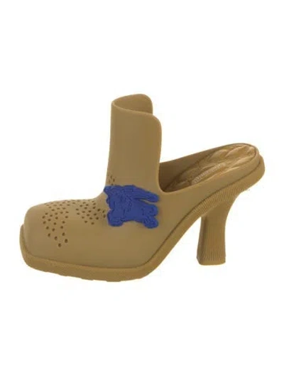 Pre-owned Burberry Rubber Mules In Yellow
