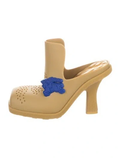 Pre-owned Burberry Rubber Mules In Yellow