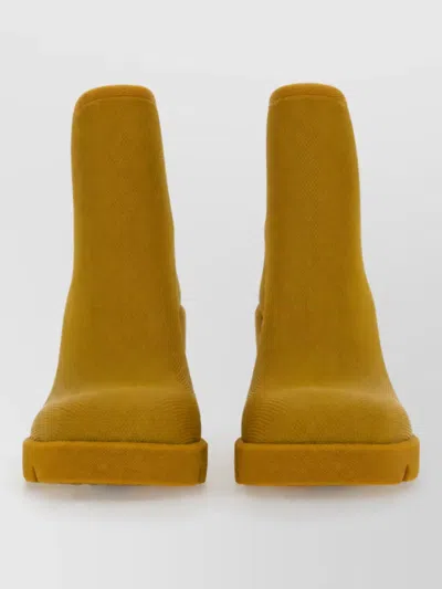 Burberry Rubber Mules In Yellow