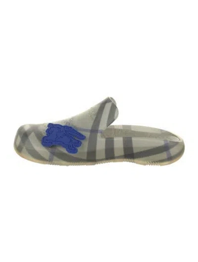 Pre-owned Burberry Rubber Plaid Print Mules