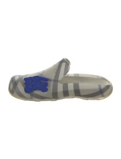 Pre-owned Burberry Rubber Printed Slippers W/ Tags In Neutral