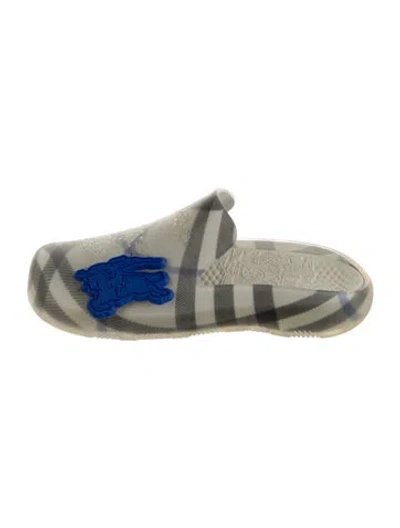 Pre-owned Burberry Rubber Printed Slippers W/ Tags In Transparent