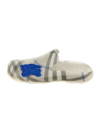 Pre-owned Burberry Rubber Printed Slippers W/ Tags In Transparent