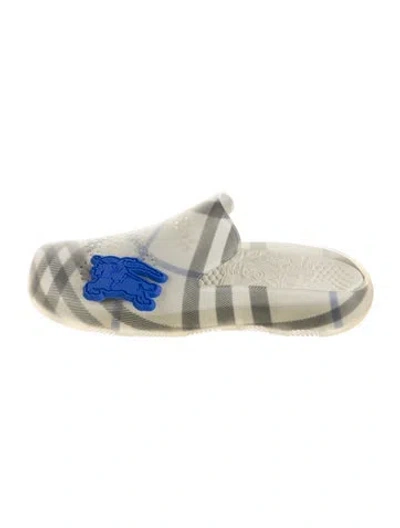 Pre-owned Burberry Rubber Printed Slippers W/ Tags In Transparent
