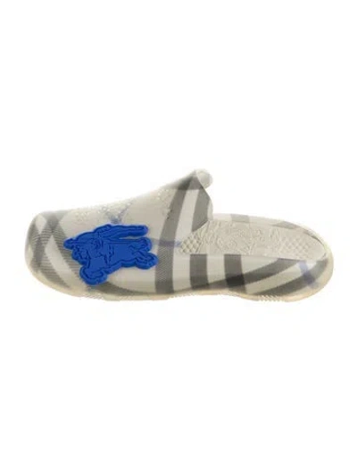 Pre-owned Burberry Rubber Printed Slippers W/ Tags In Transparent
