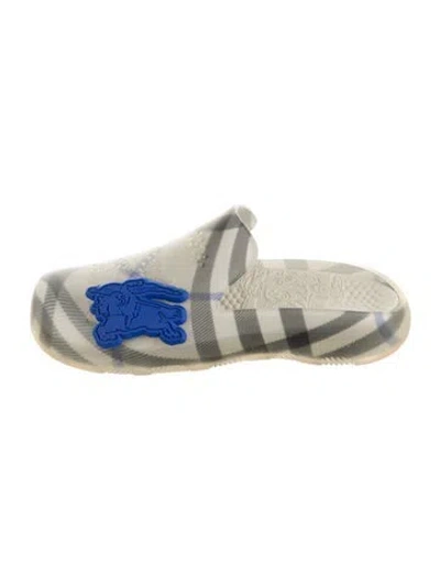 Pre-owned Burberry Rubber Printed Slippers W/ Tags In Transparent
