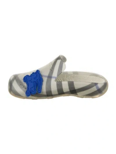 Pre-owned Burberry Rubber Printed Slippers W/ Tags In Transparent