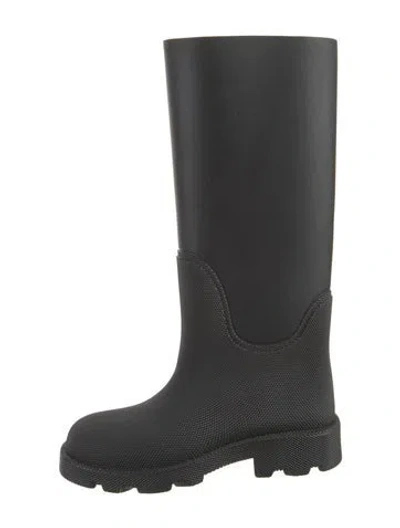 Pre-owned Burberry Rubber Rain Boots In Black