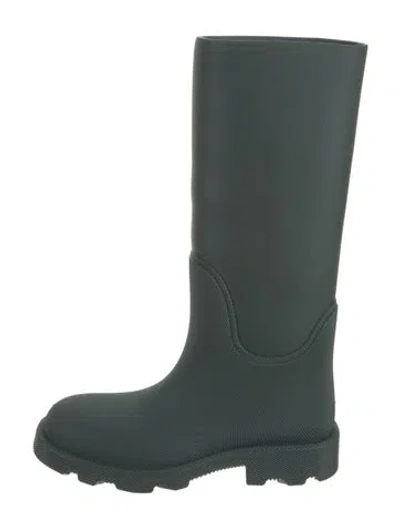 Pre-owned Burberry Rubber Rain Boots In Black