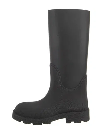 Pre-owned Burberry Rubber Rain Boots In Black