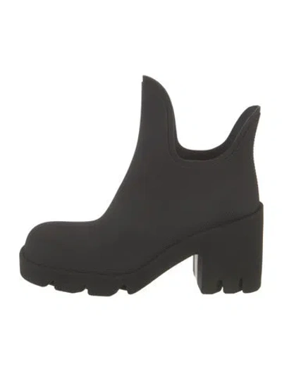 Pre-owned Burberry Rubber Rain Boots In Black