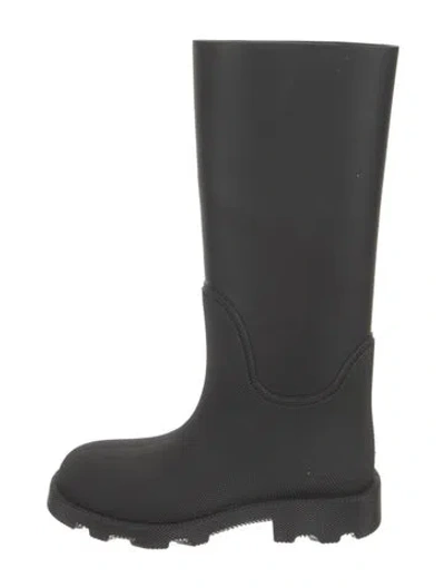 Pre-owned Burberry Rubber Rain Boots In Black