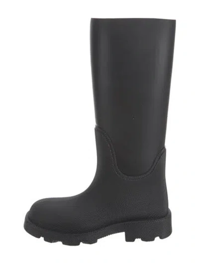Pre-owned Burberry Rubber Rain Boots In Black