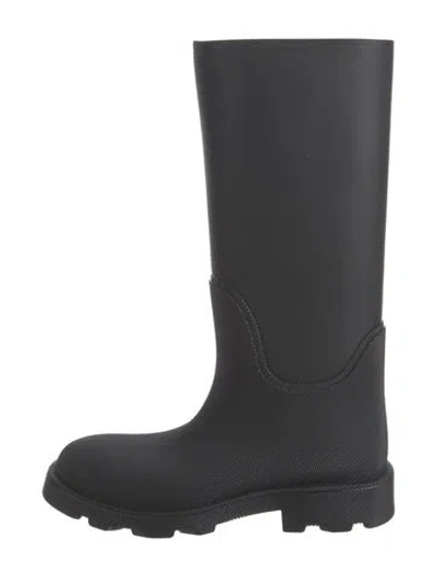 Pre-owned Burberry Rubber Rain Boots In Black