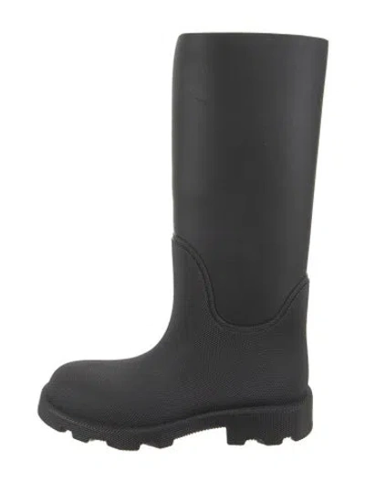 Pre-owned Burberry Rubber Rain Boots In Black