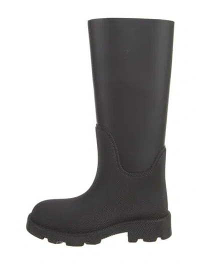 Pre-owned Burberry Rubber Rain Boots In Black