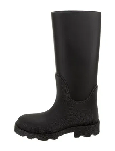 Pre-owned Burberry Rubber Rain Boots In Black