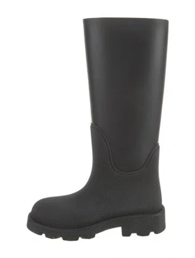 Pre-owned Burberry Rubber Rain Boots In Black