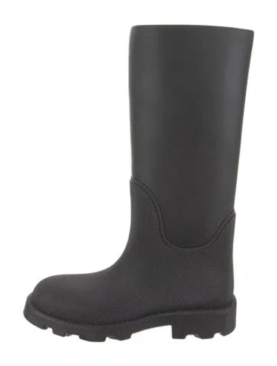 Pre-owned Burberry Rubber Rain Boots In Black