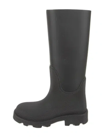 Pre-owned Burberry Rubber Rain Boots In Black