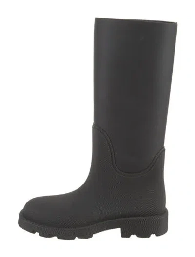 Pre-owned Burberry Rubber Rain Boots In Black