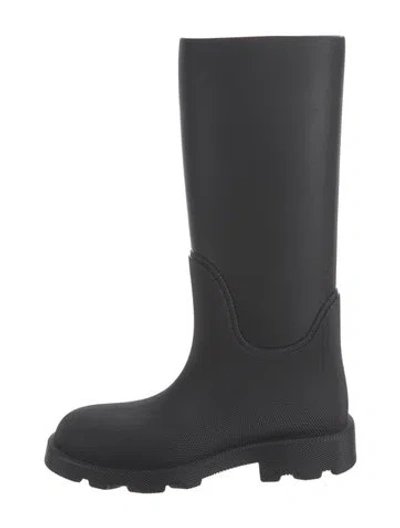 Pre-owned Burberry Rubber Rain Boots In Black