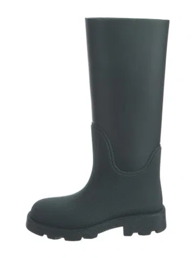 Pre-owned Burberry Rubber Rain Boots In Black