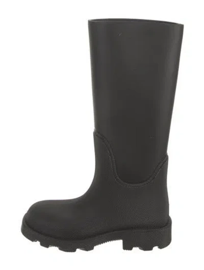 Pre-owned Burberry Rubber Rain Boots In Black