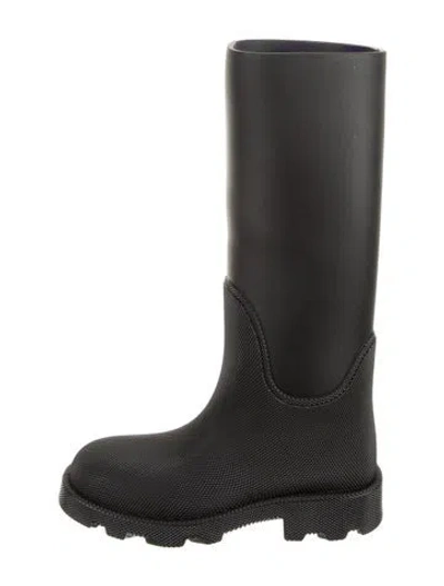 Pre-owned Burberry Rubber Rain Boots In Black