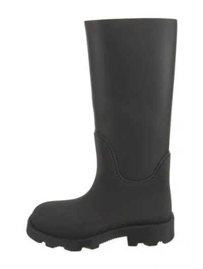 Pre-owned Burberry Rubber Rain Boots In Black