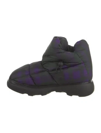 Pre-owned Burberry Rubber Rain Boots In Black